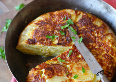 Tortilla of potatoes and onion
